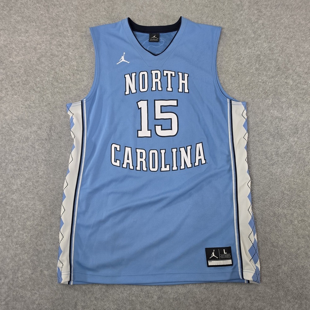 Nike Air Jordan Vince Carter North Carolina Tarheels Jersey Large Blue #15 UNC